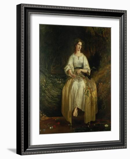 Ophelia Weaving Her Garlands, 1842-Richard Redgrave-Framed Giclee Print