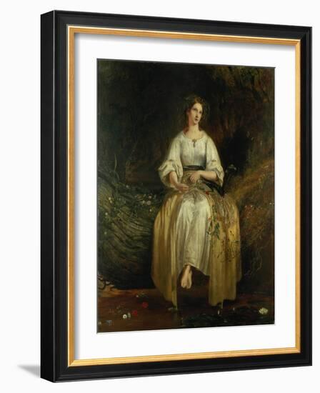 Ophelia Weaving Her Garlands, 1842-Richard Redgrave-Framed Giclee Print