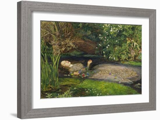 Ophelia-John Everett Millais-Framed Premium Giclee Print