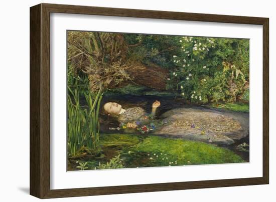 Ophelia-John Everett Millais-Framed Premium Giclee Print
