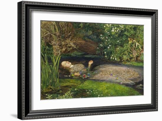 Ophelia-John Everett Millais-Framed Premium Giclee Print