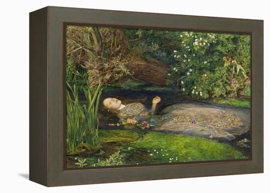 Ophelia-John Everett Millais-Framed Premier Image Canvas