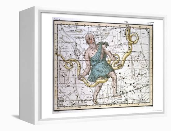 Ophiuchus or Serpentarius, from "A Celestial Atlas," Published in 1822-A. Jamieson-Framed Premier Image Canvas