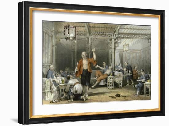 Opium Smokers-Thomas Allom-Framed Art Print