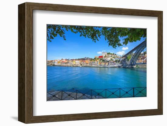 Oporto or Porto Skyline, Douro River and Iron Bridge. Portugal, Europe.-stevanzz-Framed Photographic Print