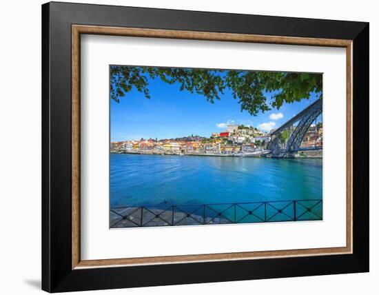 Oporto or Porto Skyline, Douro River and Iron Bridge. Portugal, Europe.-stevanzz-Framed Photographic Print