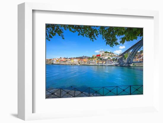 Oporto or Porto Skyline, Douro River and Iron Bridge. Portugal, Europe.-stevanzz-Framed Photographic Print