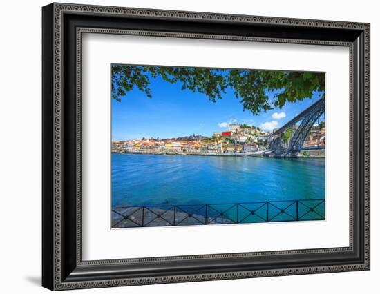 Oporto or Porto Skyline, Douro River and Iron Bridge. Portugal, Europe.-stevanzz-Framed Photographic Print