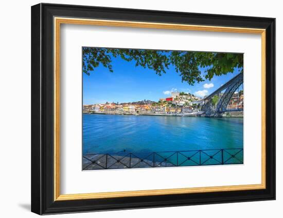 Oporto or Porto Skyline, Douro River and Iron Bridge. Portugal, Europe.-stevanzz-Framed Photographic Print