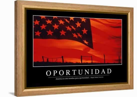 Oportunidad. Cita Inspiradora Y Póster Motivacional-null-Framed Premier Image Canvas