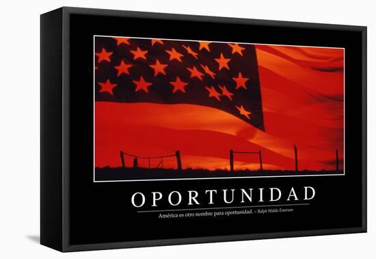 Oportunidad. Cita Inspiradora Y Póster Motivacional-null-Framed Premier Image Canvas