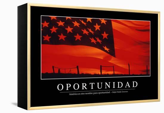 Oportunidad. Cita Inspiradora Y Póster Motivacional-null-Framed Premier Image Canvas