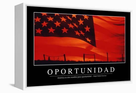 Oportunidad. Cita Inspiradora Y Póster Motivacional-null-Framed Premier Image Canvas