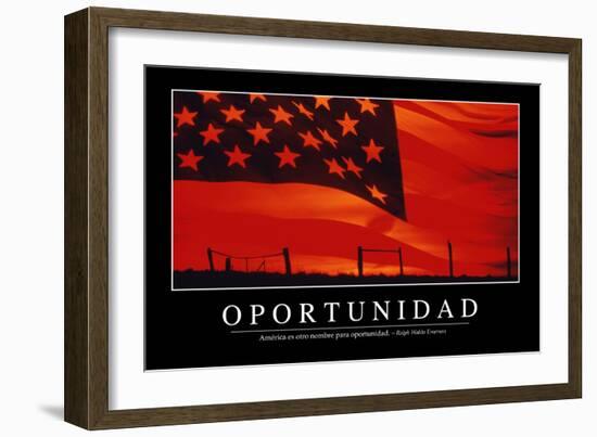 Oportunidad. Cita Inspiradora Y Póster Motivacional-null-Framed Photographic Print