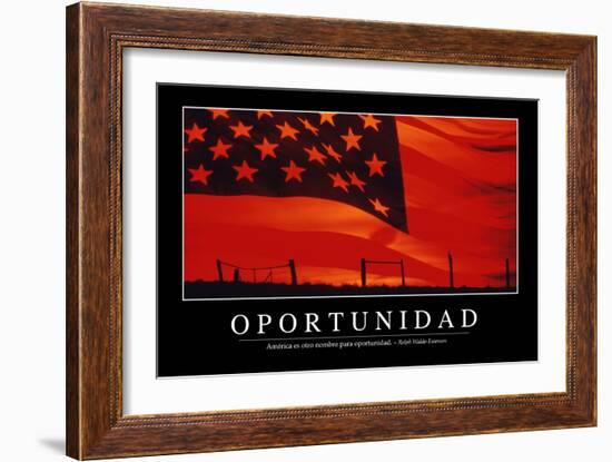 Oportunidad. Cita Inspiradora Y Póster Motivacional-null-Framed Photographic Print