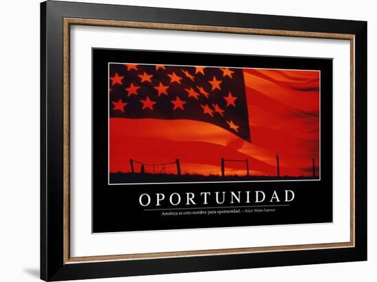 Oportunidad. Cita Inspiradora Y Póster Motivacional-null-Framed Photographic Print