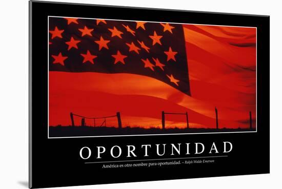 Oportunidad. Cita Inspiradora Y Póster Motivacional-null-Mounted Photographic Print