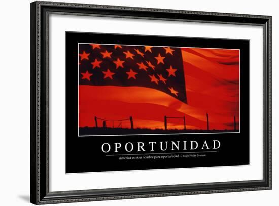 Oportunidad. Cita Inspiradora Y Póster Motivacional-null-Framed Photographic Print