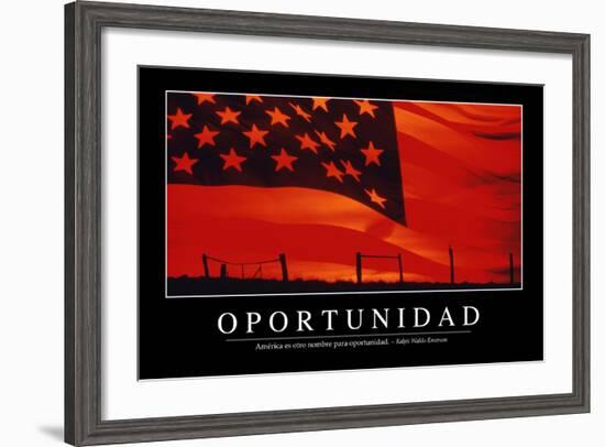 Oportunidad. Cita Inspiradora Y Póster Motivacional-null-Framed Photographic Print