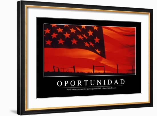 Oportunidad. Cita Inspiradora Y Póster Motivacional-null-Framed Photographic Print