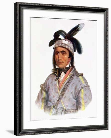 Opothle-Yoholo, a Creek Chief, Illustration from "The Indian Tribes of North America, Vol.2"-Charles Bird King-Framed Giclee Print