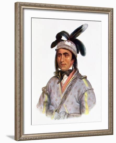 Opothle-Yoholo, a Creek Chief, Illustration from "The Indian Tribes of North America, Vol.2"-Charles Bird King-Framed Giclee Print