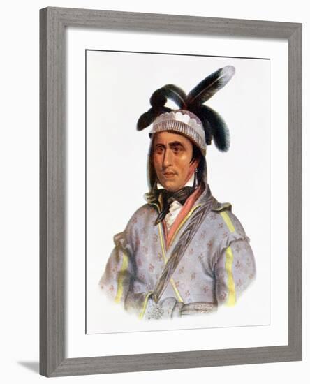 Opothle-Yoholo, a Creek Chief, Illustration from "The Indian Tribes of North America, Vol.2"-Charles Bird King-Framed Giclee Print