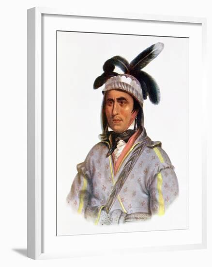 Opothle-Yoholo, a Creek Chief, Illustration from "The Indian Tribes of North America, Vol.2"-Charles Bird King-Framed Giclee Print