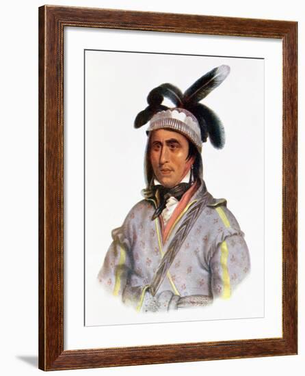 Opothle-Yoholo, a Creek Chief, Illustration from "The Indian Tribes of North America, Vol.2"-Charles Bird King-Framed Giclee Print