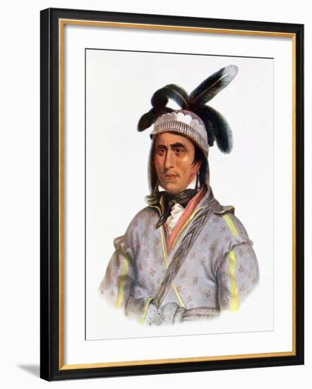 Opothle-Yoholo, a Creek Chief, Illustration from "The Indian Tribes of North America, Vol.2"-Charles Bird King-Framed Giclee Print