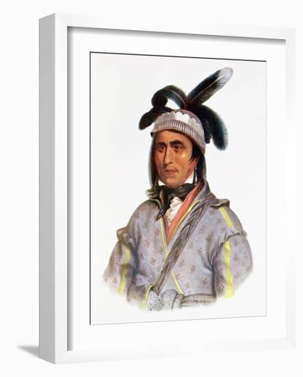 Opothle-Yoholo, a Creek Chief, Illustration from "The Indian Tribes of North America, Vol.2"-Charles Bird King-Framed Giclee Print