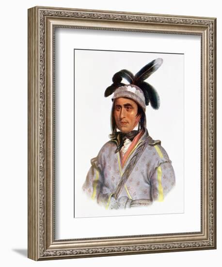 Opothle-Yoholo, a Creek Chief, Illustration from "The Indian Tribes of North America, Vol.2"-Charles Bird King-Framed Giclee Print