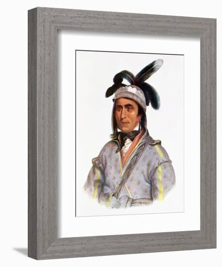 Opothle-Yoholo, a Creek Chief, Illustration from "The Indian Tribes of North America, Vol.2"-Charles Bird King-Framed Giclee Print