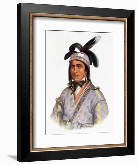 Opothle-Yoholo, a Creek Chief, Illustration from "The Indian Tribes of North America, Vol.2"-Charles Bird King-Framed Giclee Print