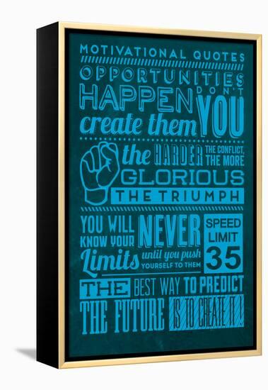 Opportunities Set Blue-Lorand Okos-Framed Stretched Canvas