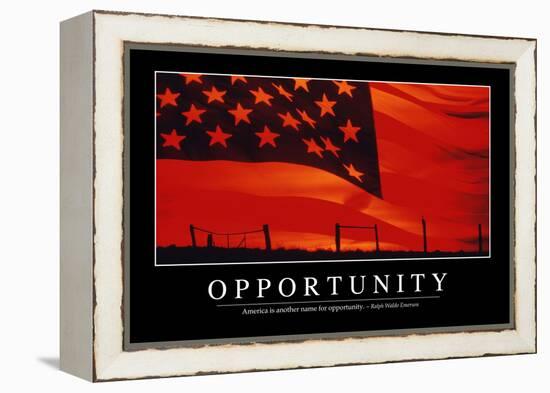 Opportunity: Inspirational Quote and Motivational Poster-null-Framed Premier Image Canvas