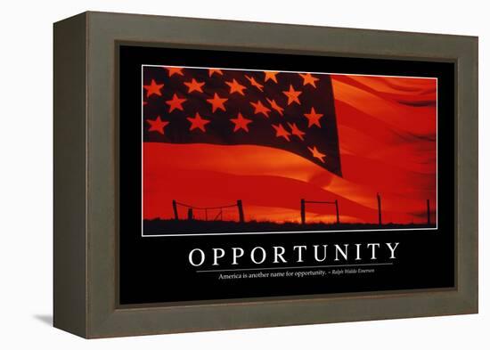 Opportunity: Inspirational Quote and Motivational Poster-null-Framed Premier Image Canvas