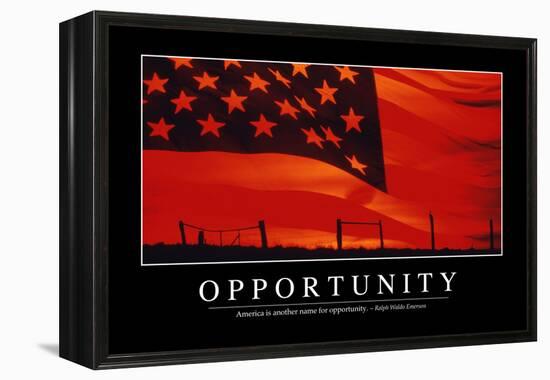 Opportunity: Inspirational Quote and Motivational Poster-null-Framed Premier Image Canvas