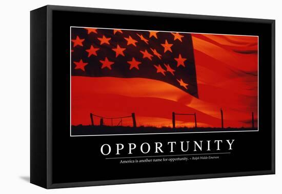 Opportunity: Inspirational Quote and Motivational Poster-null-Framed Premier Image Canvas