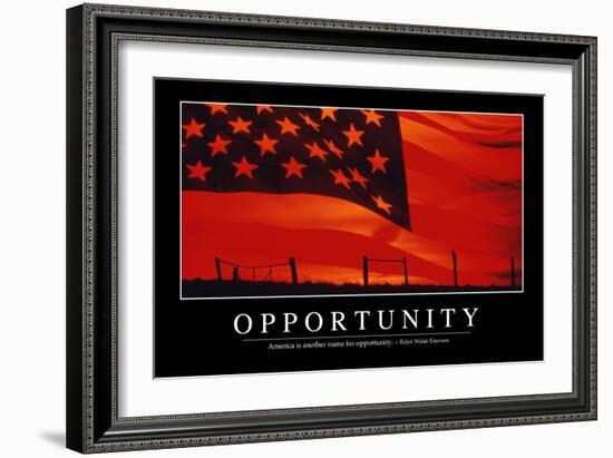 Opportunity: Inspirational Quote and Motivational Poster-null-Framed Photographic Print