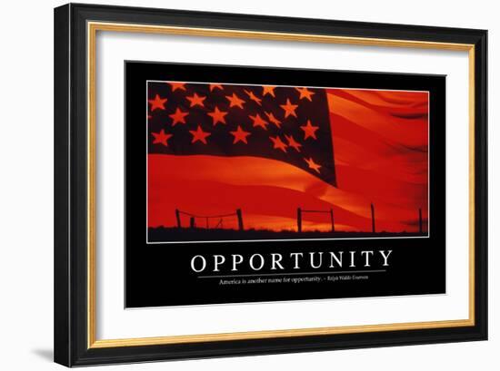 Opportunity: Inspirational Quote and Motivational Poster-null-Framed Photographic Print