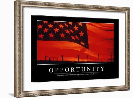 Opportunity: Inspirational Quote and Motivational Poster-null-Framed Photographic Print