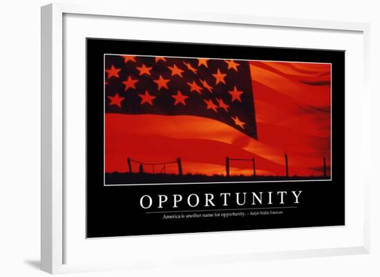 Opportunity: Inspirational Quote and Motivational Poster-null-Framed Photographic Print