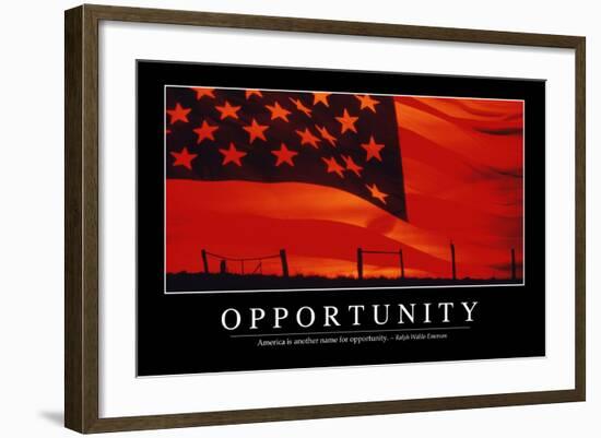 Opportunity: Inspirational Quote and Motivational Poster-null-Framed Photographic Print