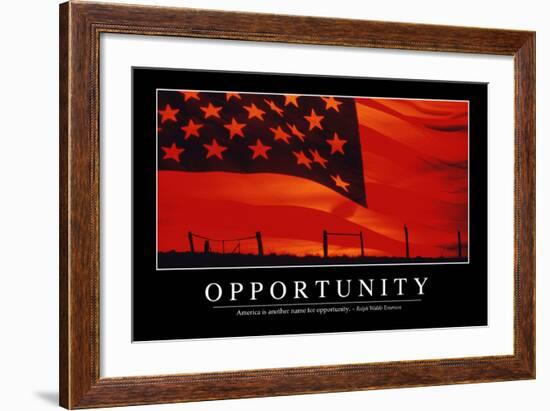 Opportunity: Inspirational Quote and Motivational Poster-null-Framed Photographic Print