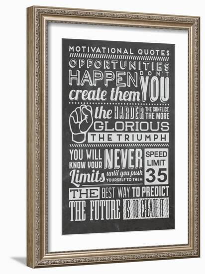 Opportunity Set Black-Vintage Vector Studio-Framed Art Print