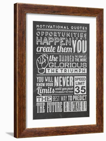 Opportunity Set Black-Vintage Vector Studio-Framed Art Print