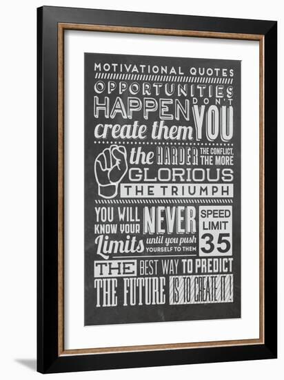 Opportunity Set Black-Vintage Vector Studio-Framed Art Print