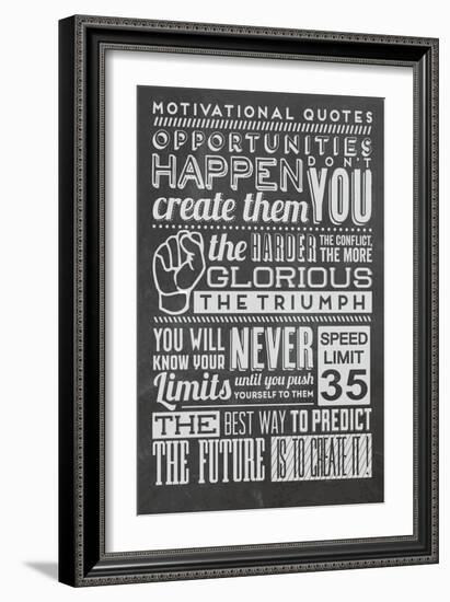 Opportunity Set Black-Vintage Vector Studio-Framed Art Print