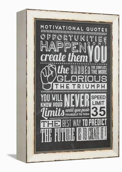 Opportunity Set Black-Vintage Vector Studio-Framed Stretched Canvas